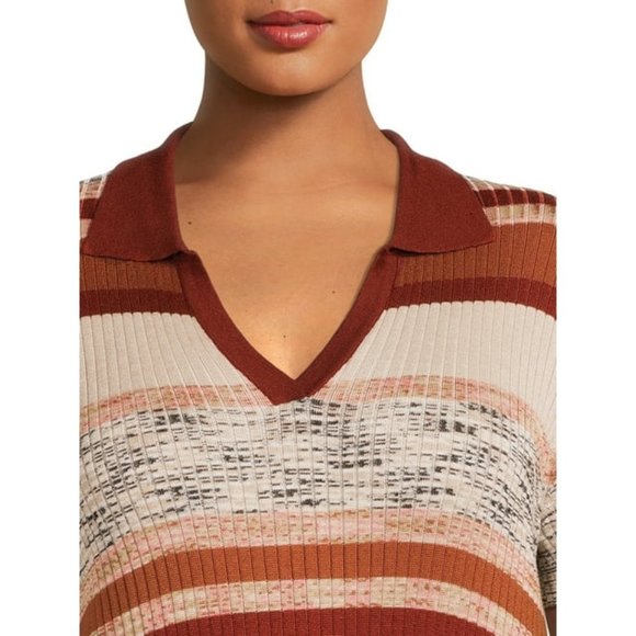 Terra & Sky Polo Sweater Dress/ 2X - Picture 3 of 15